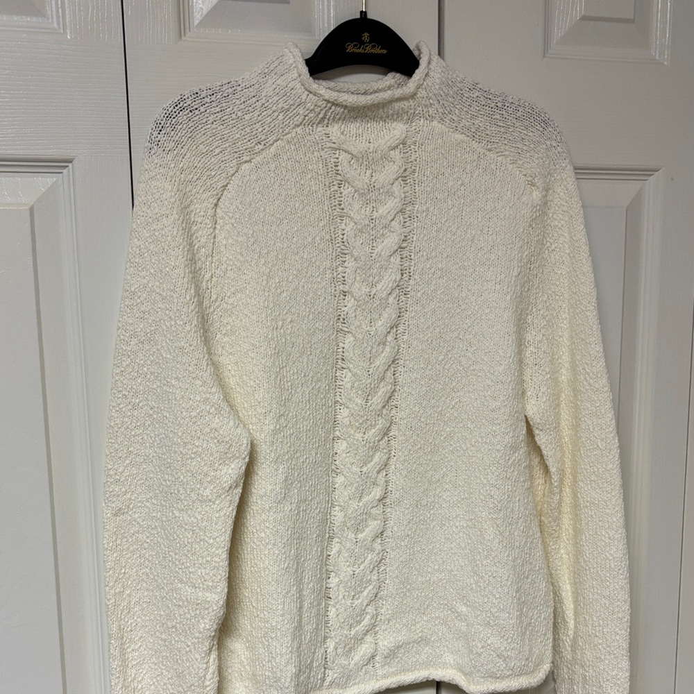 Brooks Brothers Cream Turtleneck Sweater